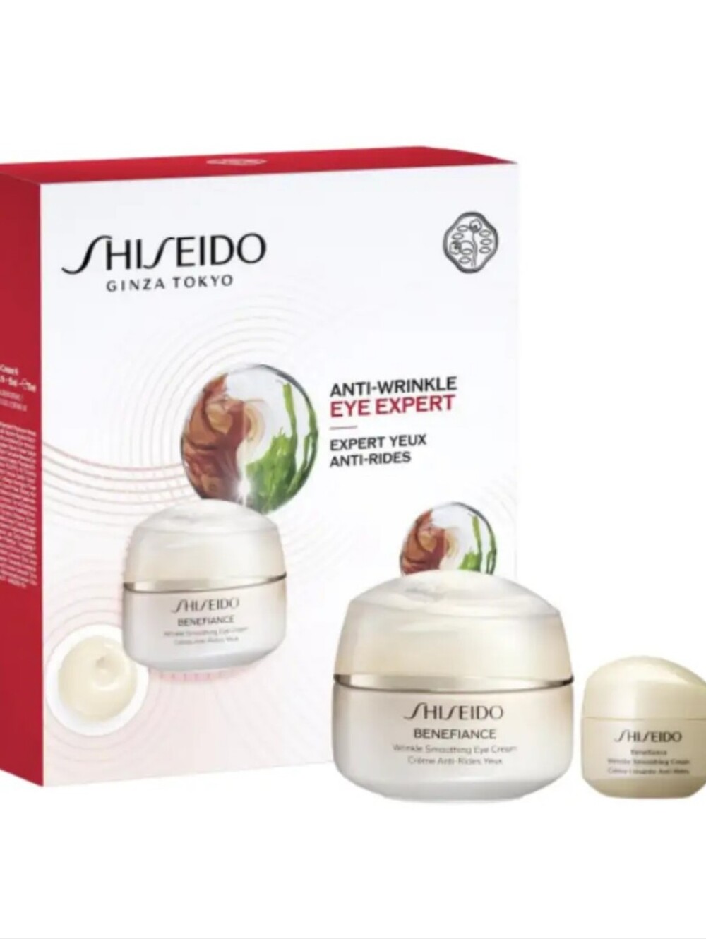 Shiseido Benefiance Anti-Wrinkle Eye Expert Cream Set - White/Beige/Red